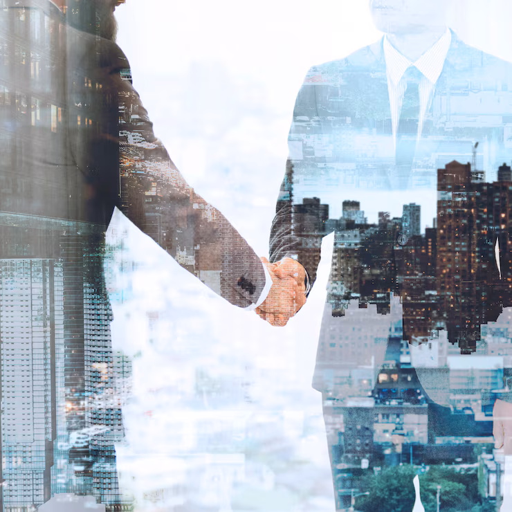 Business experts in meeting